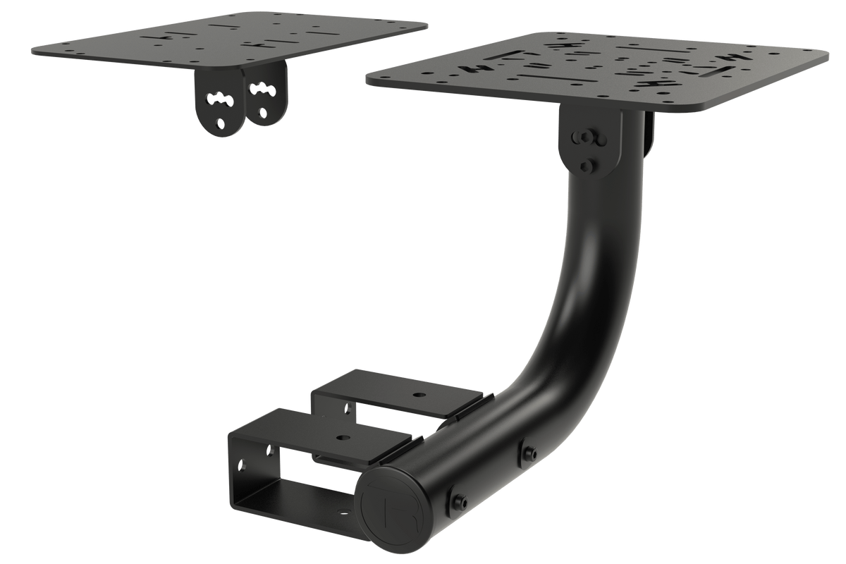 Dual HOTAS Flight Sim Mounts for NexusRig Classic & Apex – Left & Right Side-Arm Mounts – left and right HOTAS flight sim mounts on a tube cockpit – photo 1 of 4