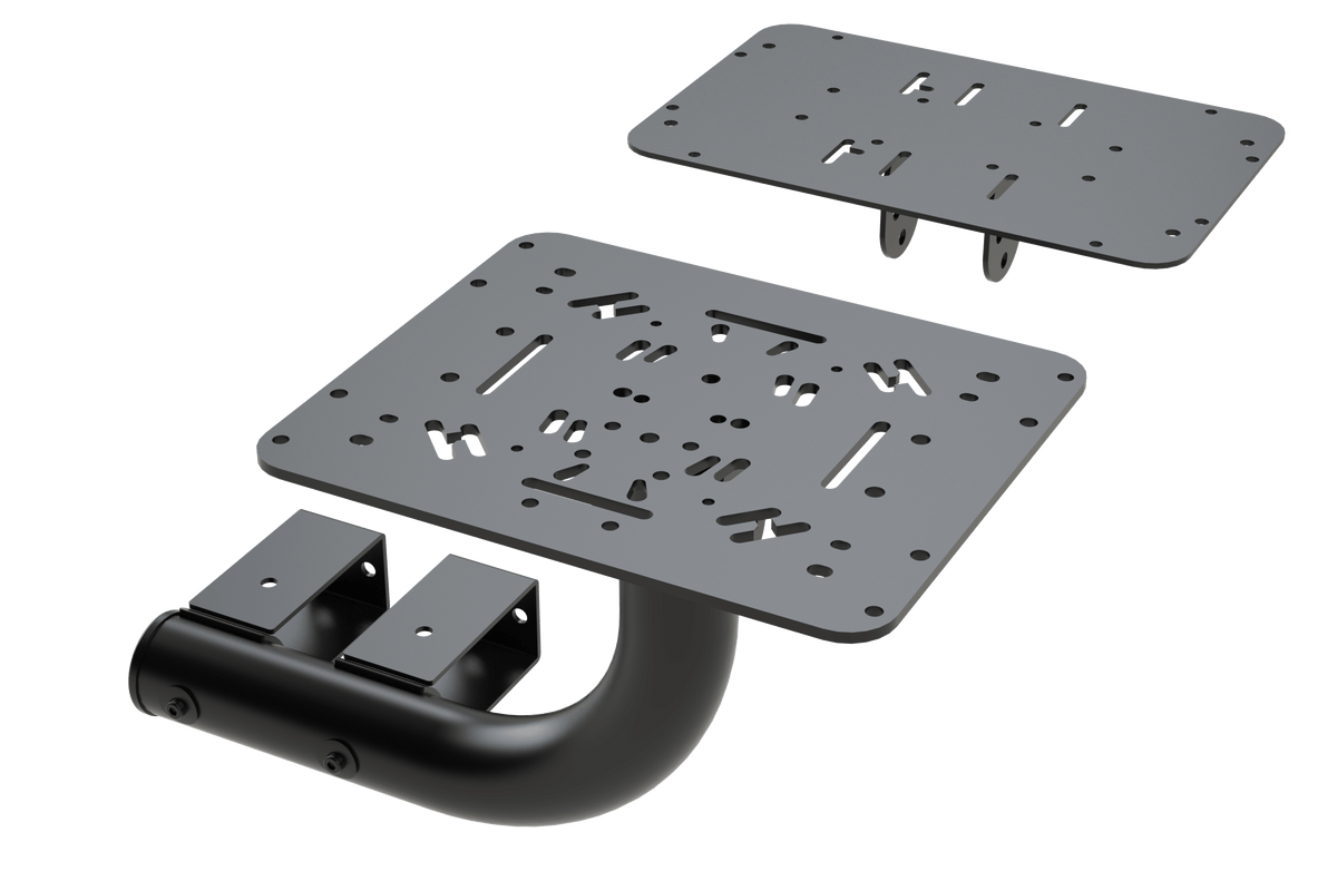 Dual HOTAS Flight Sim Mounts for NexusRig Classic & Apex – Left & Right Side-Arm Mounts – left and right HOTAS flight sim mounts on a tube cockpit – photo 2 of 4