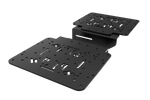 Dual HOTAS Mounts for NexusRig Fold & Aluminium Profile Rigs – Left & Right Joystick and Throttle Plates – left and right HOTAS mounts fitted to a foldable flight sim stand – photo 3 of 5