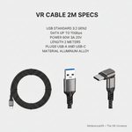 VR Cable 2m USB 3.2 Fast Charging 10Gbps Link Cable