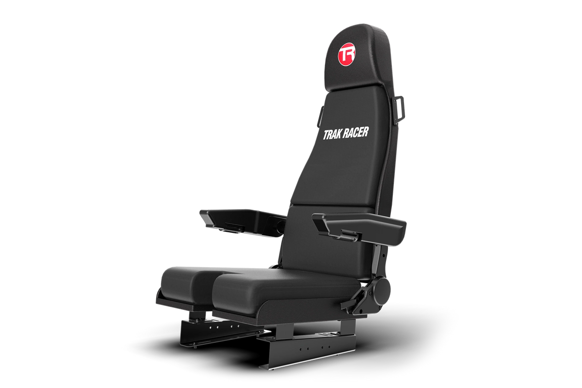 Flight Simulator Seat – Reclining Pilot Seat with HOTAS Cut-Out & Bracket Set – reclining flight simulator pilot seat with HOTAS cut-out and armrests – photo 1 of 7