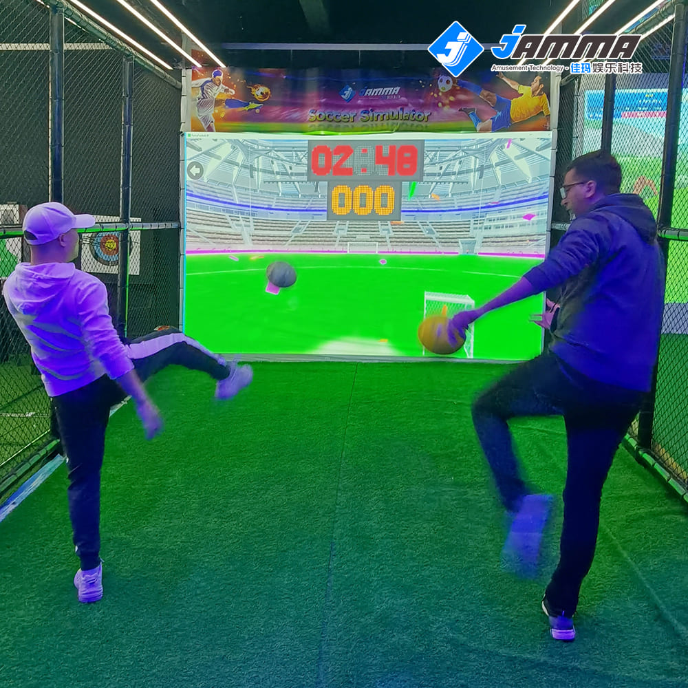 MetaNexusXR interactive projection football simulator for a dynamic penalty shootout experience. | MetaNexusXR