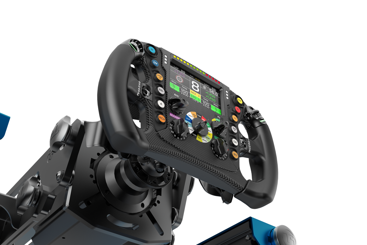 Formula One Replica Sim Racing Wheel (Blue Edition) – 1:1 Carbon F1 Wheel with 4.3-Inch Touchscreen – 1:1 Formula One replica carbon sim racing steering wheel with touchscreen – photo 10 of 10
