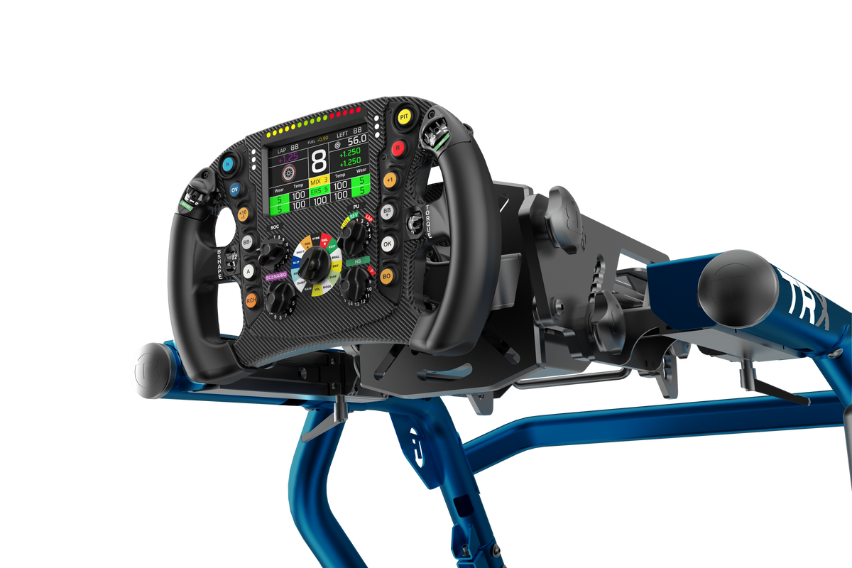 Formula One Replica Sim Racing Wheel (Blue Edition) – 1:1 Carbon F1 Wheel with 4.3-Inch Touchscreen – 1:1 Formula One replica carbon sim racing steering wheel with touchscreen – photo 7 of 10