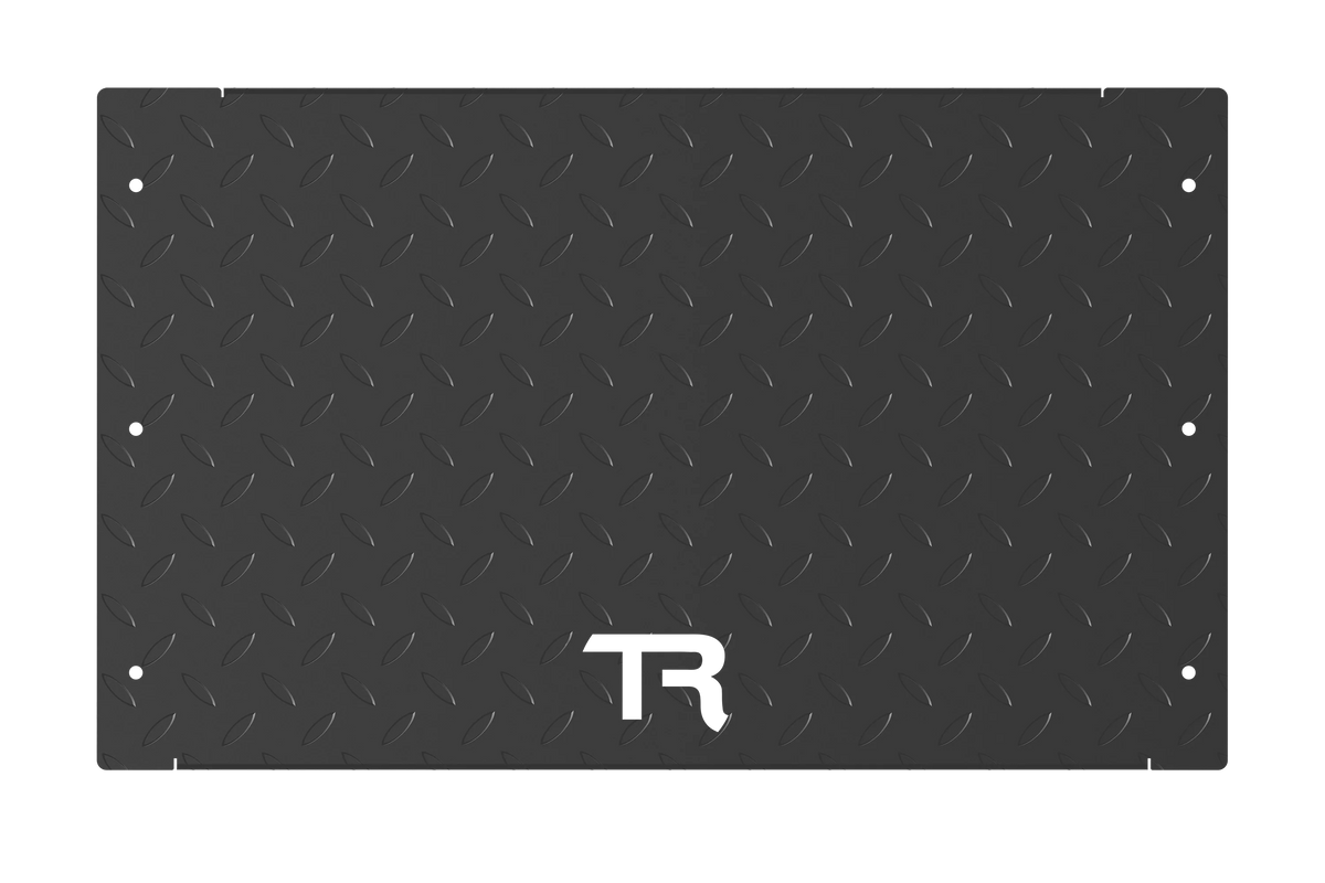 Heavy-Duty Sim Floor – 3 mm Diamond Plate Footrest for Aluminium Profile Sim Racing & Flight Sim Cockpits – 3 mm diamond plate sim floor footrest on an aluminium sim rig – photo 2 of 4