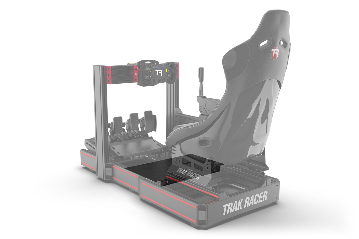Heavy-Duty Sim Floor – 3 mm Diamond Plate Footrest for Aluminium Profile Sim Racing & Flight Sim Cockpits – 3 mm diamond plate sim floor footrest on an aluminium sim rig – photo 3 of 4