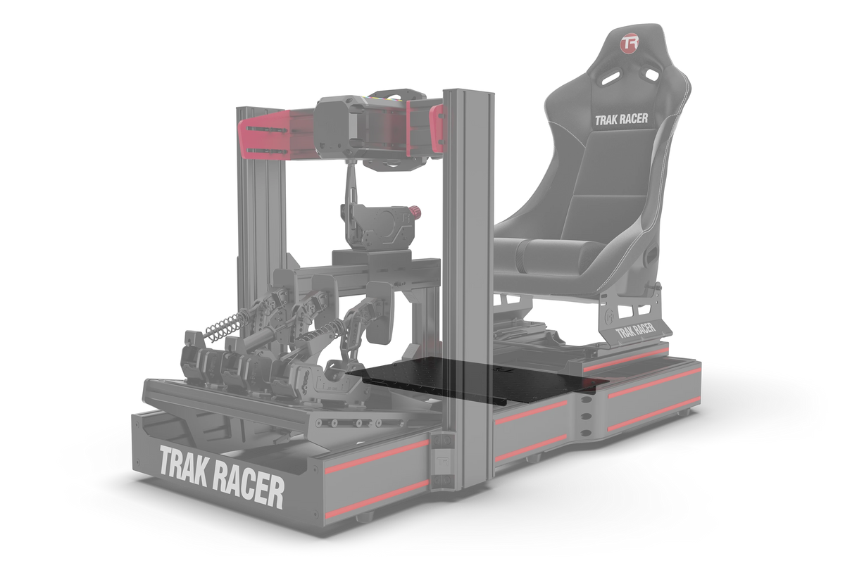 Heavy-Duty Sim Floor – 3 mm Diamond Plate Footrest for Aluminium Profile Sim Racing & Flight Sim Cockpits – 3 mm diamond plate sim floor footrest on an aluminium sim rig – photo 4 of 4
