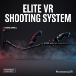 Carbon fibre VR gun stock hero shot - pro VR shooting rifle frame - MetanexusXR