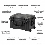 Charging trolley for 6 PICO VR headsets, side profile - MetanexusXR
