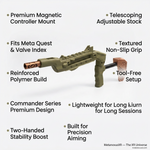 Magnetic VR gun stock for Quest 2 and Quest 3 - two-hand rifle frame with front grip and telescoping stock - MetanexusXR