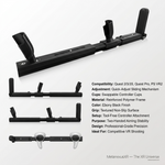 Quick-adjust VR gun stock with swappable controller cups, Ebony Black - Vanguard by MetanexusXR MNX-GST-VNGRD
