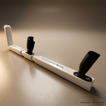 Grey quick-adjust VR gun stock for Quest 3 with Touch Plus controllers - MetanexusXR