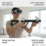 Lightweight VR gun stock rear view with the cheek weld - MetanexusXR