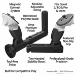 Magnetic modular VR gun stock side profile showing the modular body - MetanexusXR