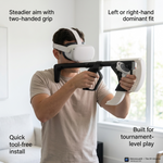 Sentinel VR gun stock Extended body shown beside the Standard length - MetanexusXR MNX-GST-SNTNL-EXT