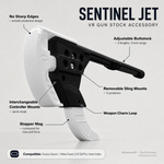 VR rifle stock for Valve Index on the Sentinel frame in Ghost colour - MetanexusXR