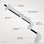 Magnetic controller mount on the ghost white SPINE VR gun stock - MetanexusXR