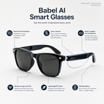 Babel translator glasses (E13-C, SKU MNX-SG-BABEL-E13C-BLK-SUN) – photo 2 of 9 | Metanexus XR