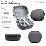 Quest 3 EVA case with coral fleece lining, front view closed - Metanexus XR SKU 680701989A