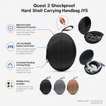 JYS JYS-MQ008 Quest 3 hard case opened showing die-cut foam interior - Metanexus XR
