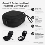 Quest 2 hard travel case opened showing single storage compartment - Metanexus XR