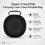 Quest 3 unbranded hard case opened showing interior - Metanexus XR