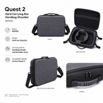 BKANO Quest 2 hard case with shoulder strap, front view - Metanexus XR