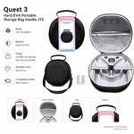 JYS JYS-MQ007 hard EVA case for Meta Quest 3, front view - Metanexus XR