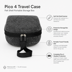 Pico 4 felt case opened showing interior shape - Metanexus XR
