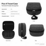 Pico 4 soft felt travel case, front view - Metanexus XR SKU 861300371A
