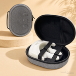 Quest 3 3-layer case opened showing polyester inner lining - Metanexus XR