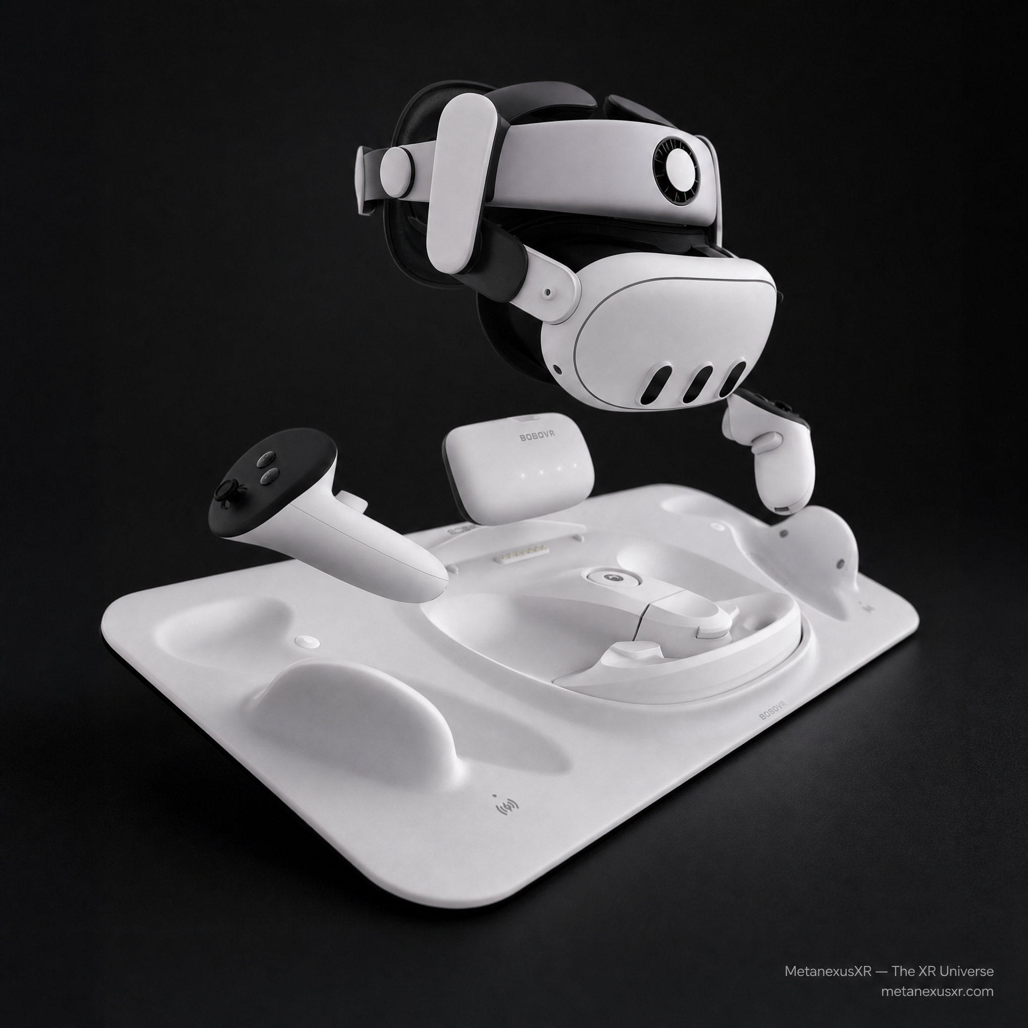 BOBOVR D3 charging dock for Meta Quest 3 - front view, SKU 6814000725A