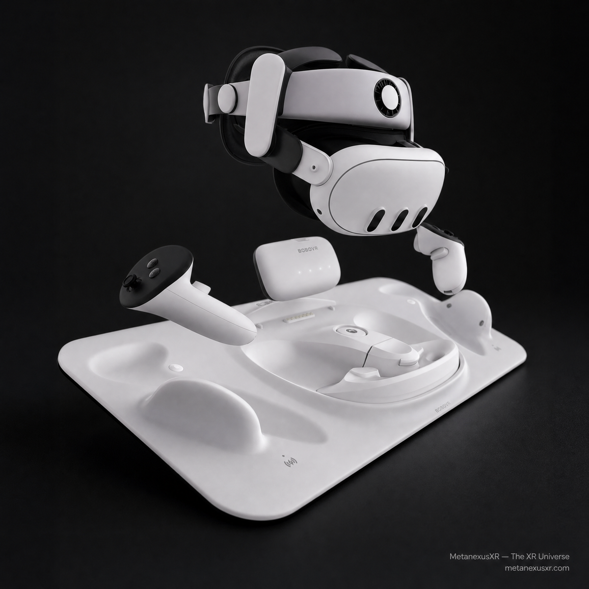 BOBOVR D3 charging dock for Meta Quest 3 - front view, SKU 6814000725A