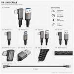 VR Cable 1.5m USB 3.2 Fast Charging 10Gbps Link Cable