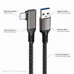 Aluminum alloy gold-plated connector on 0.5m VR fast charging cable — Metanexus XR