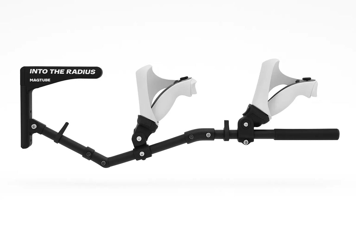Into The Radius VR gun stock front view with controller mounts - MetanexusXR