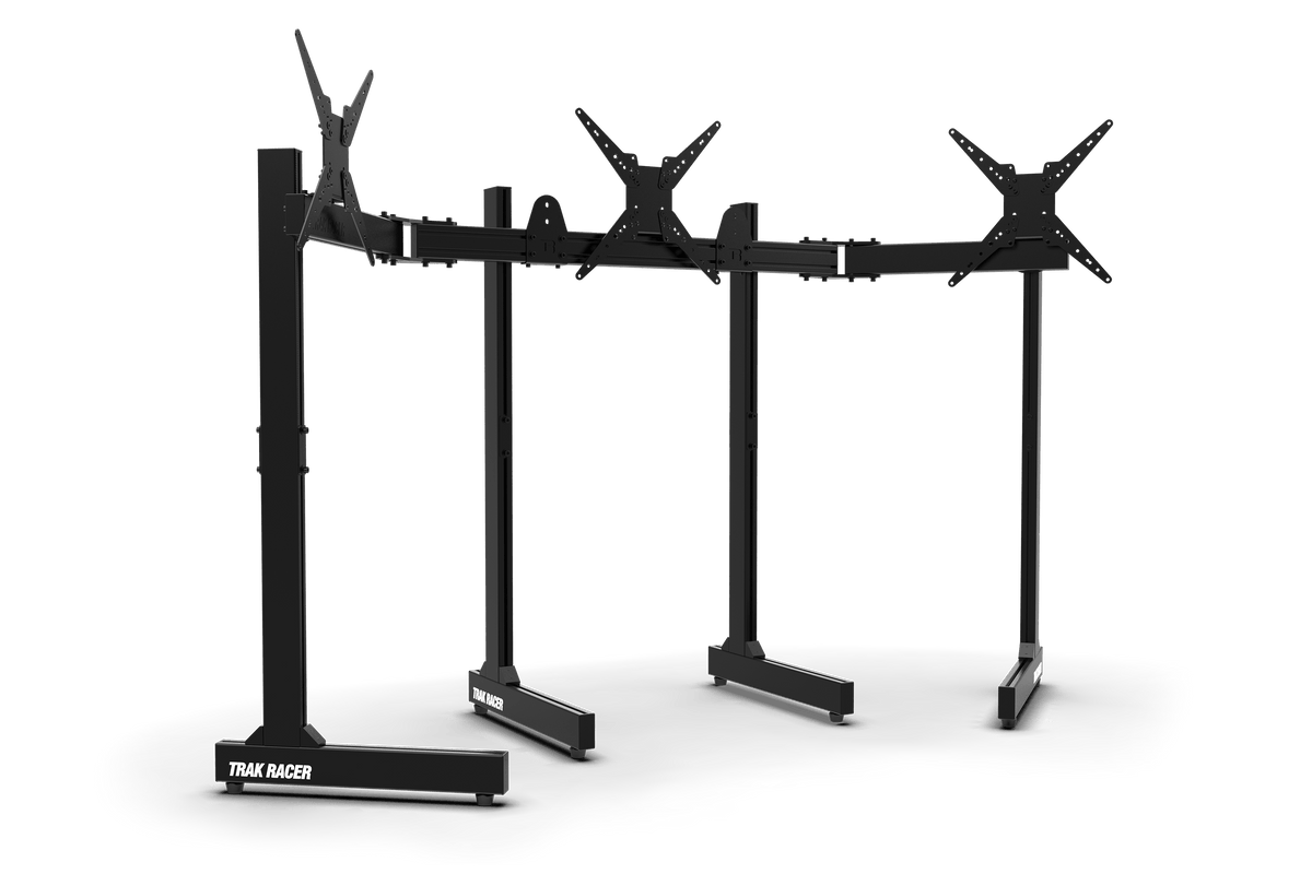 Large Freestanding Triple Monitor Stand – Three Screens up to 45 Inch, Heavy-Duty – large freestanding triple monitor stand with three screens – photo 2 of 6