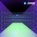 MetaNexusXR laser maze kit illuminates a dynamic game room with vibrant lasers and atmospheric smoke. | MetaNexusXR