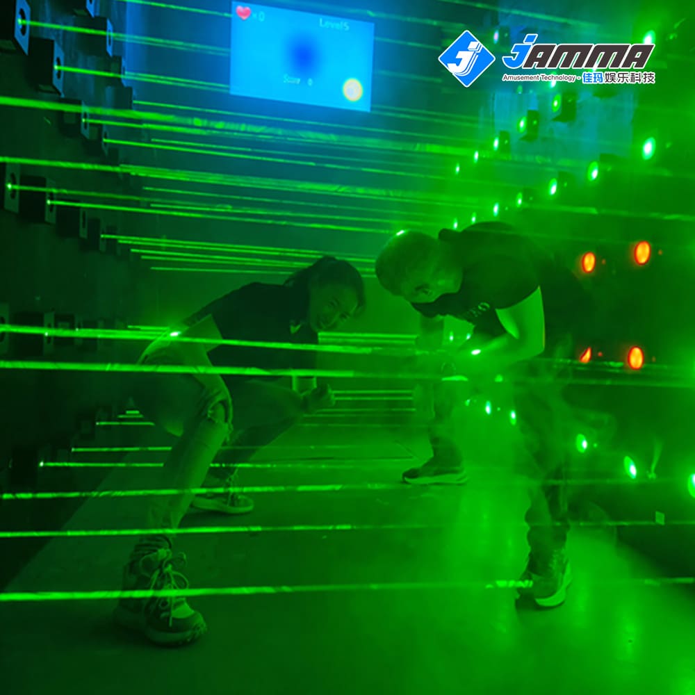 MetaNexusXR immersive laser maze kit with smoke machine illuminates a dynamic, interactive room experience. | MetaNexusXR