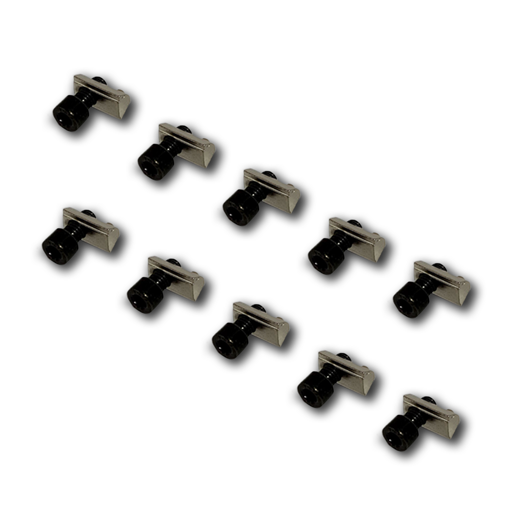M8 Hex Bolts & Ball-Bearing T-Nuts for 8 mm Slot Profile – Set of 10 or 20 – M8 ball-bearing T-nuts with M8x16 hex bolts – photo 2 of 4