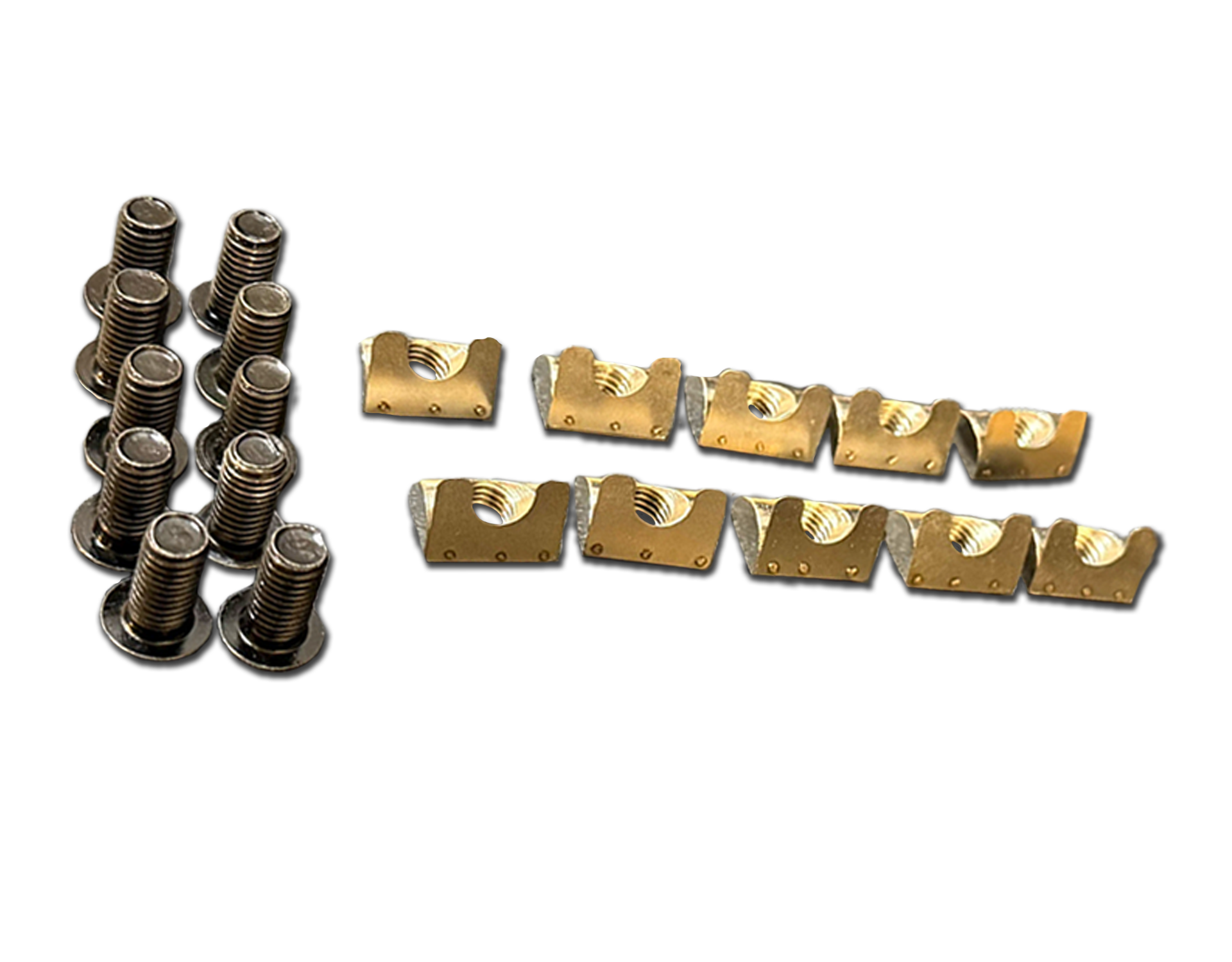 M8 Hex Screws & Spring T-Nuts for 8 mm Slot Profile – Set of 10 or 20 – M8 spring T-nuts with M8x16 hex screws – photo 1 of 4