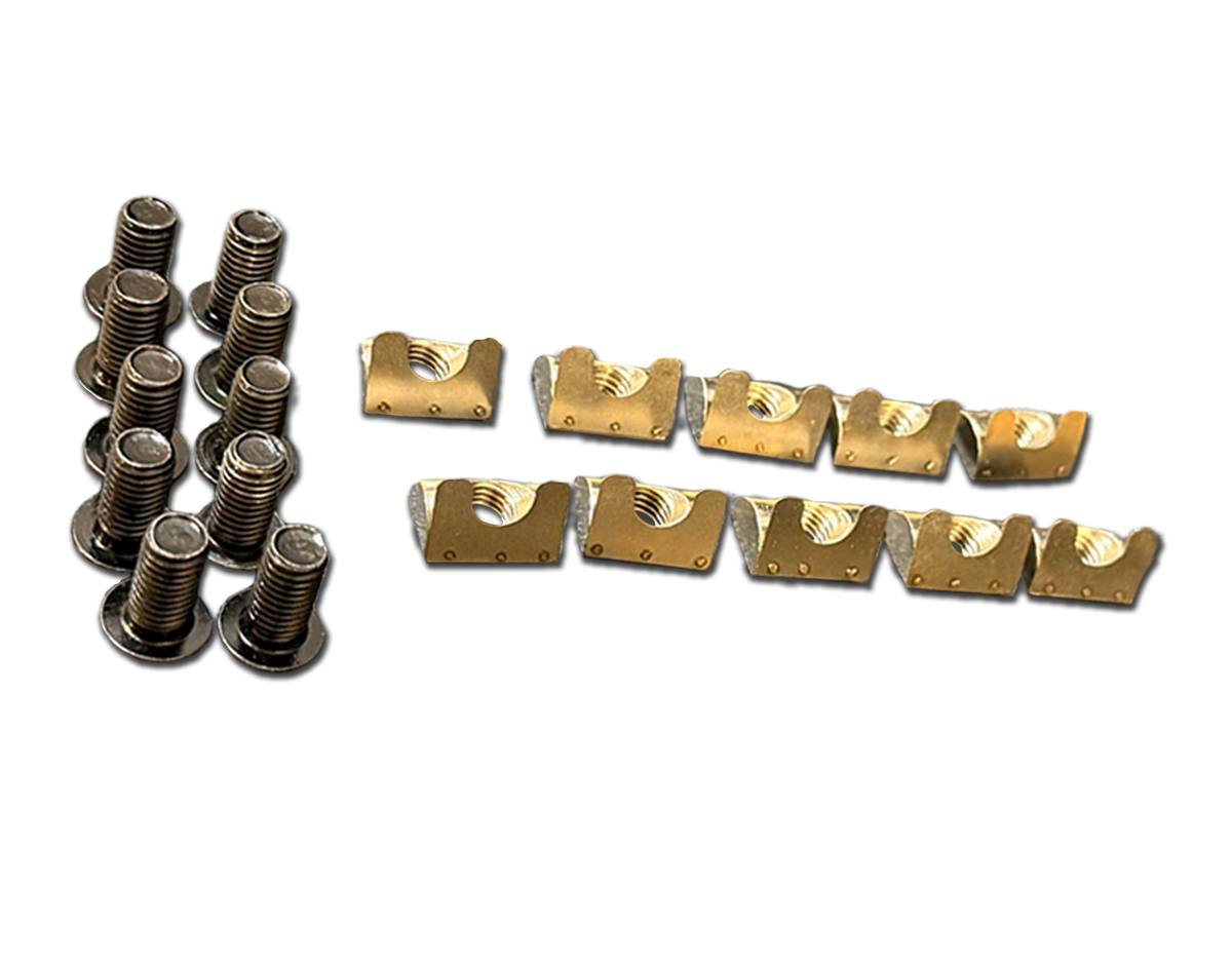 M8 Hex Screws & Spring T-Nuts for 8 mm Slot Profile – Set of 10 or 20 – M8 spring T-nuts with M8x16 hex screws – photo 1 of 4