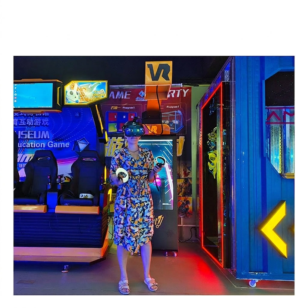 VR Self-Service Arcade System installed in a shopping mall setting - MetanexusXR