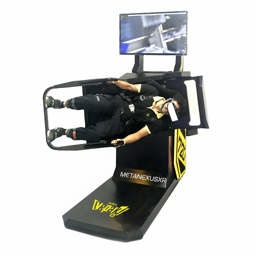 MetaNexusXR 720° VR space flight simulator chair, a dynamic centerpiece for immersive arcade play. | MetaNexusXR