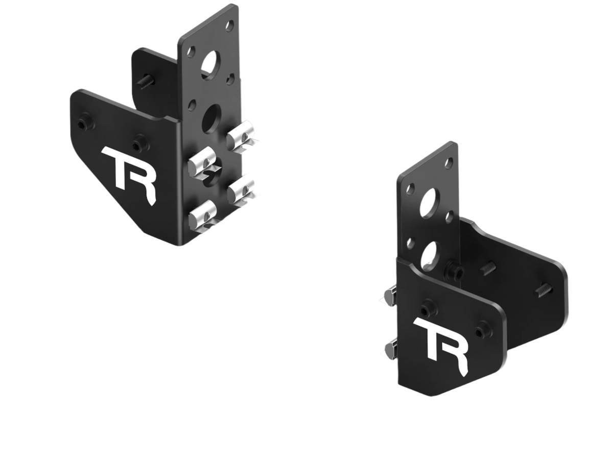 Motion Actuator Mounting Brackets – Twin Pack for Aluminium Profile Sim Rigs, with Hardware – twin pack of motion actuator mounting brackets for aluminium rigs – photo 1 of 3