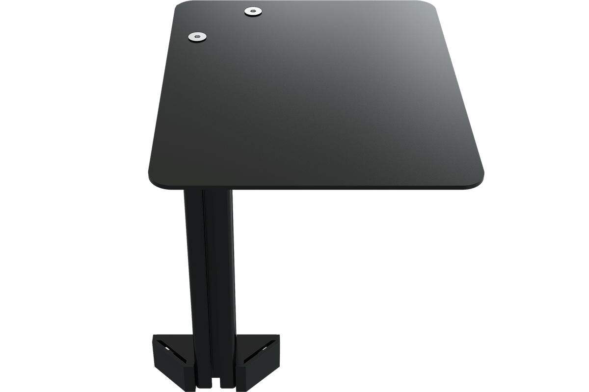 Mouse Shelf for Aluminium Profile Sim Rigs – 200x240 mm Plate with 400 mm 40x40 Profile & Brackets – mouse shelf with 40x40 profile on an aluminium sim rig – photo 2 of 4