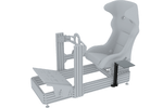 Mouse Shelf for Aluminium Profile Sim Rigs – 200x240 mm Plate with 400 mm 40x40 Profile & Brackets – mouse shelf with 40x40 profile on an aluminium sim rig – photo 3 of 4