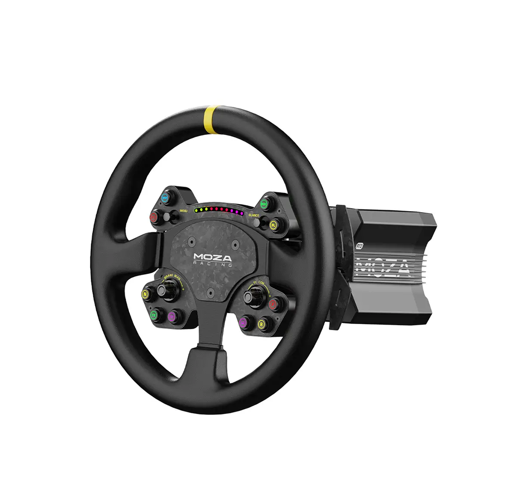 NexusDrive Core 12 + NexusWheel Race Leather Bundle – 12 Nm Direct Drive Base with 13-inch round leather wheel