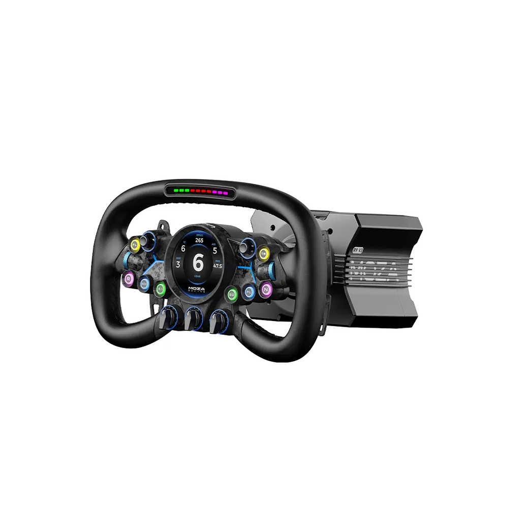 NexusDrive Core 9 + NexusWheel GT Vision Bundle – 9 Nm Direct Drive Base with 310 mm GT wheel with round touchscreen – NexusDrive Core 9 direct drive base with NexusWheel GT Vision bundle – photo 1 of 7