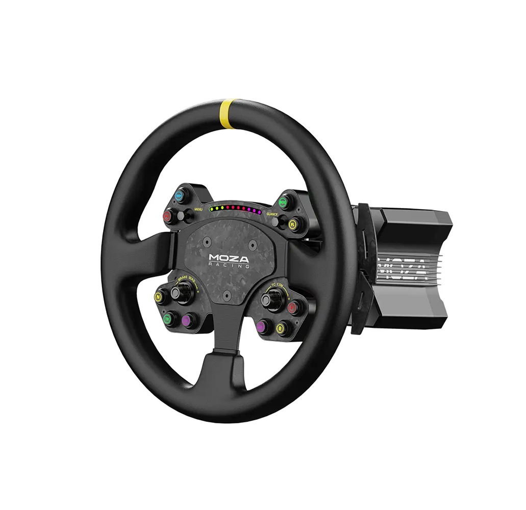 NexusDrive Core 9 + NexusWheel Race Leather Bundle – 9 Nm Direct Drive Base with 13-inch round leather wheel – NexusDrive Core 9 direct drive base with NexusWheel Race Leather bundle – photo 1 of 7